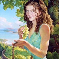 Схема вышивки «виноградница»