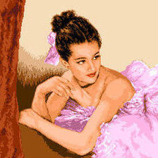 Схема вышивки «балерина»