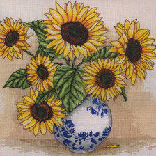 Схема вышивки «Подсолнухи»