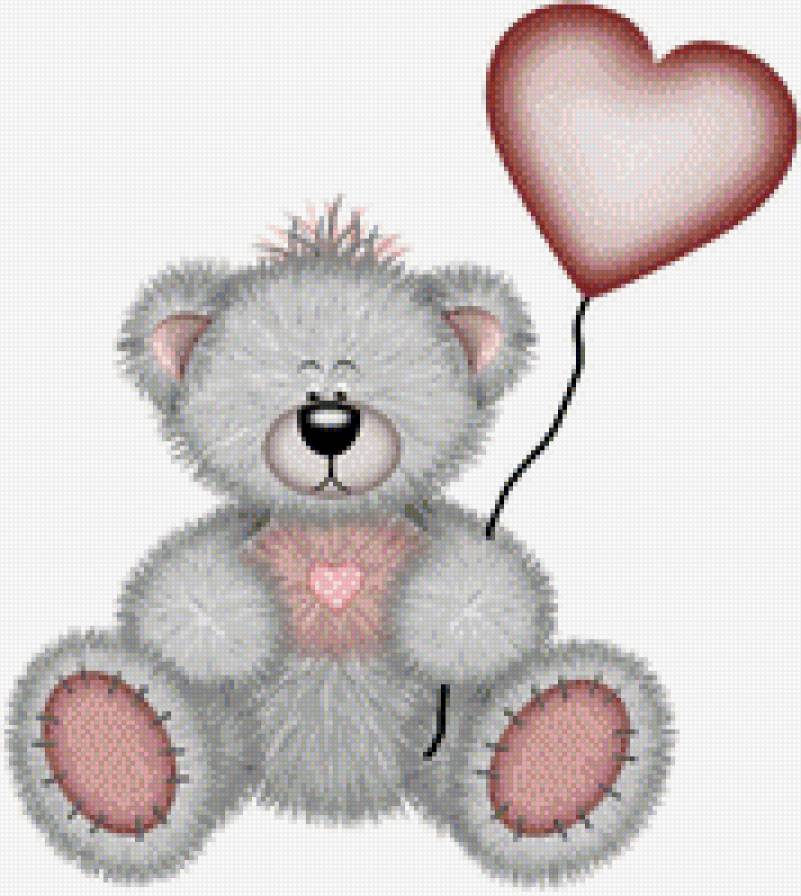 Медведь - сердце, животные - предпросмотр