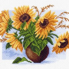 Схема вышивки «Букет подсолнухов»