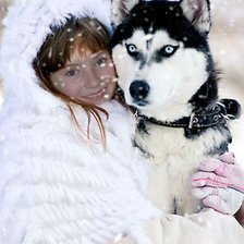 Схема вышивки «Регишка с собакой»