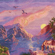 Схема вышивки «Кони на водопое»