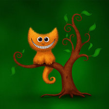 Схема вышивки «чеширский котэ»