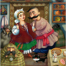 Схема вышивки «Ночь перед рождеством»