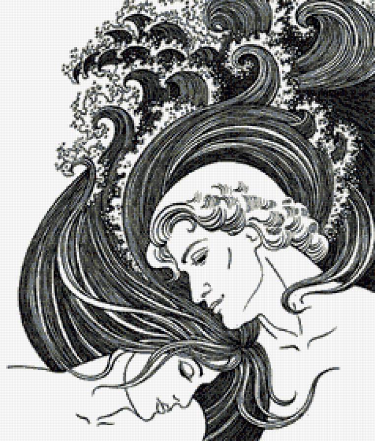 Влюбленные - девушка, парень, монохром, любовь, пара - предпросмотр