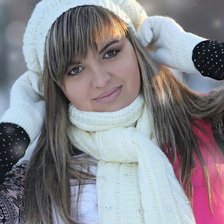 девушка зимой