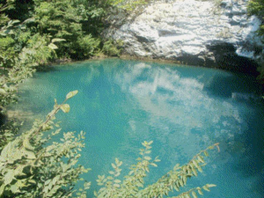 Голубое озеро - пейзаж, вода, озеро - предпросмотр