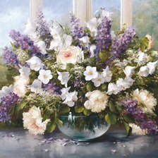 Схема вышивки «цветы»