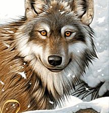 Схема вышивки «Волк»