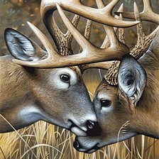 Схема вышивки «Олени»