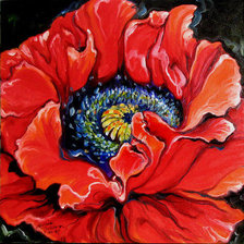 Схема вышивки «мак»