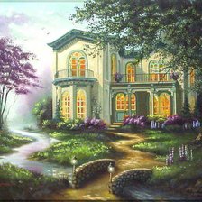 Схема вышивки «домик»