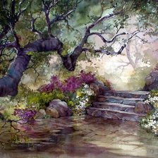 Схема вышивки «пейзаж»