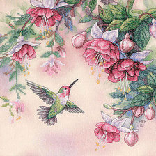 Схема вышивки «коллибри»