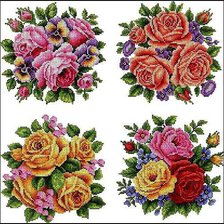 Схема вышивки «роз у»