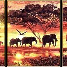 Схема вышивки «слоны ид»