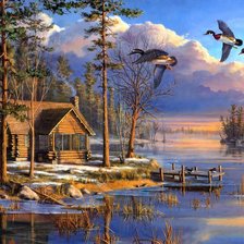 Схема вышивки «Пейзаж»