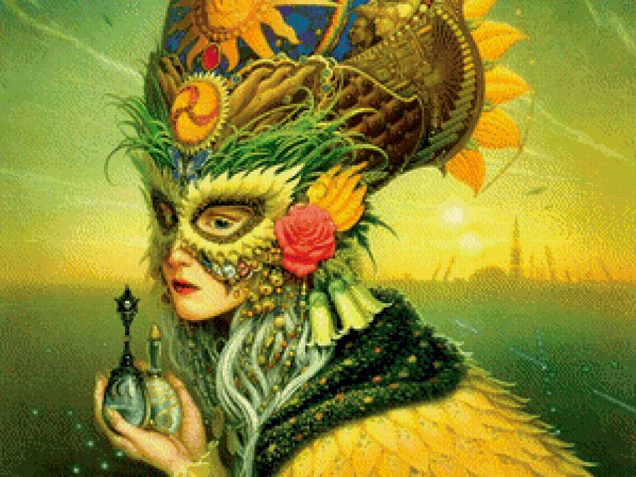 Маскарад - фэнтези, девушка, маска - предпросмотр