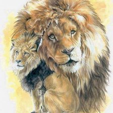 Схема вышивки «Лев»