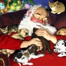 Схема вышивки «спящий санта»