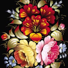 Схема вышивки «хохлома»