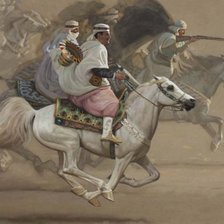 Схема вышивки «всадники»