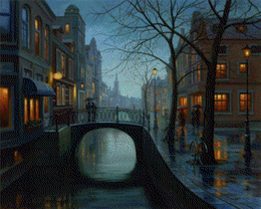 Вечерний город - предпросмотр