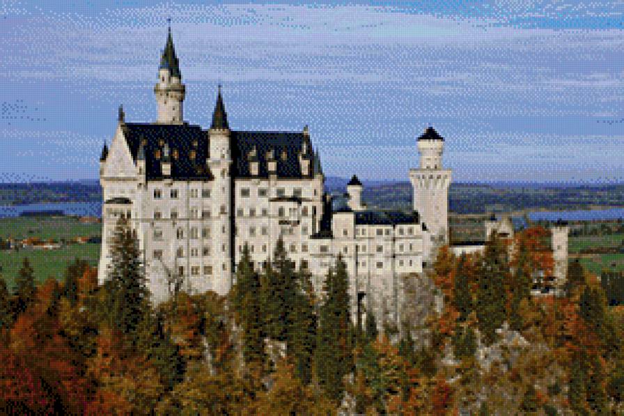 серия "дворцы" - пейзаж .дворец - предпросмотр