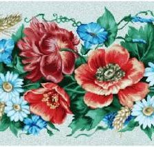 Схема вышивки «маки»