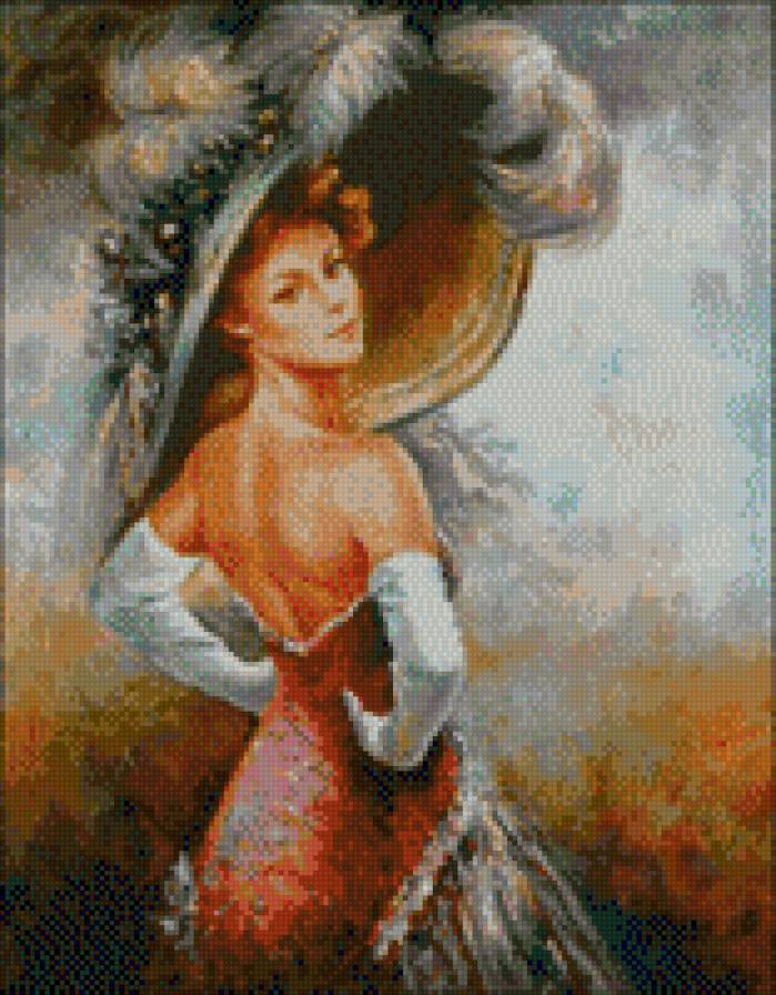 kobieta w kapeluszu - предпросмотр