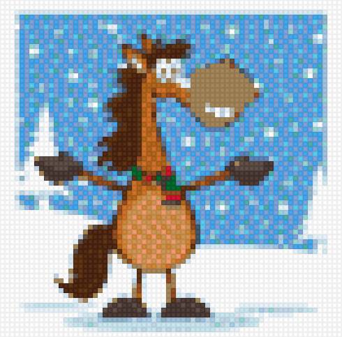 лошадка - мини, детская, лошадь, зима - предпросмотр