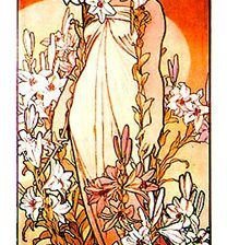 Схема вышивки «Лилия. Альфонс Муха»