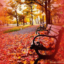 Схема вышивки «ОСЕНЬ В ПАРКЕ»