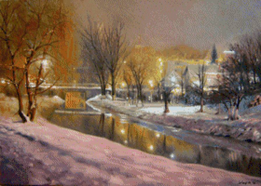 Schmidt Roger-Pejzaz zimowy - zima, pejzaz - предпросмотр