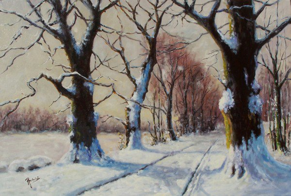 Barbu Gheorghe-Zima - droga, zima, pejzaz - оригинал