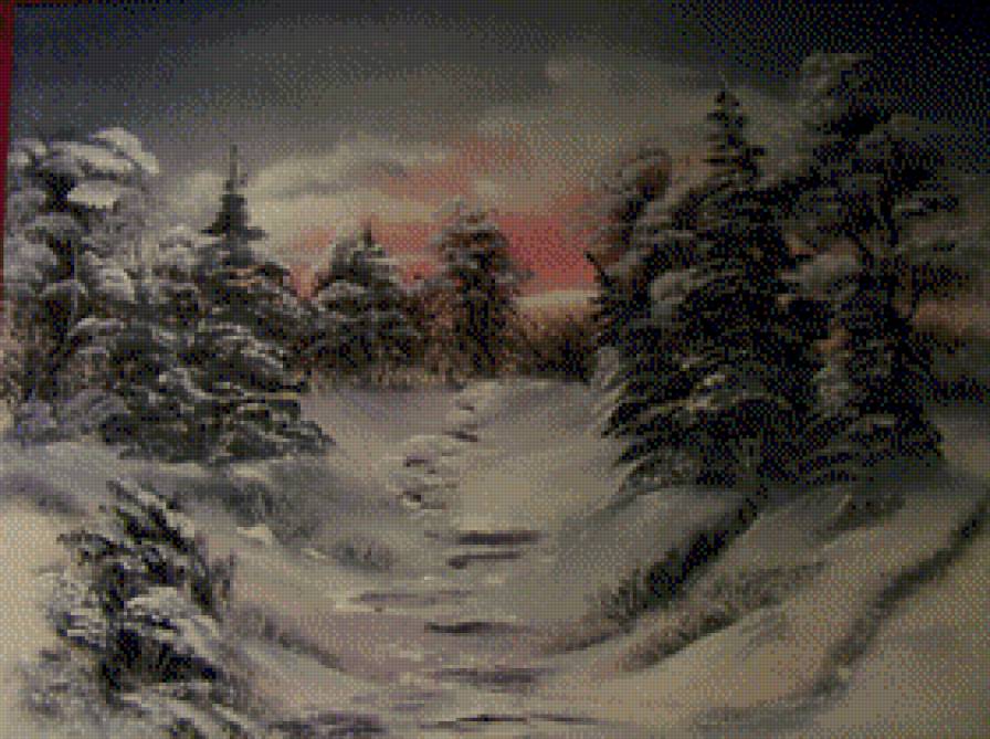 Simona Wizitiu-Zima - las, zima, pejzaz, ziwopis - предпросмотр