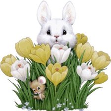 Схема вышивки «зайка»