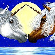 Схема вышивки «Единороги»