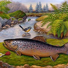 Схема вышивки «Рыба»