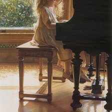 Схема вышивки «Маленькие пианистки.Стив Хэнкс»