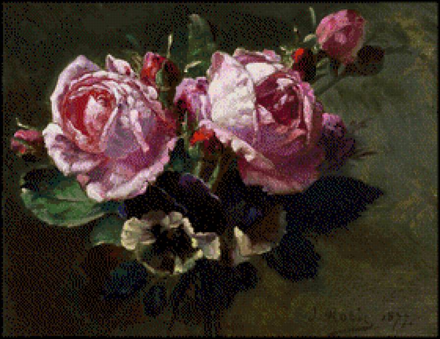 Jean B.Robie - roze w malarstwie - предпросмотр