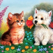 Схема вышивки «Друзья»