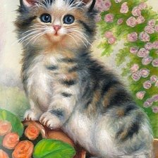 Схема вышивки «Котенок»