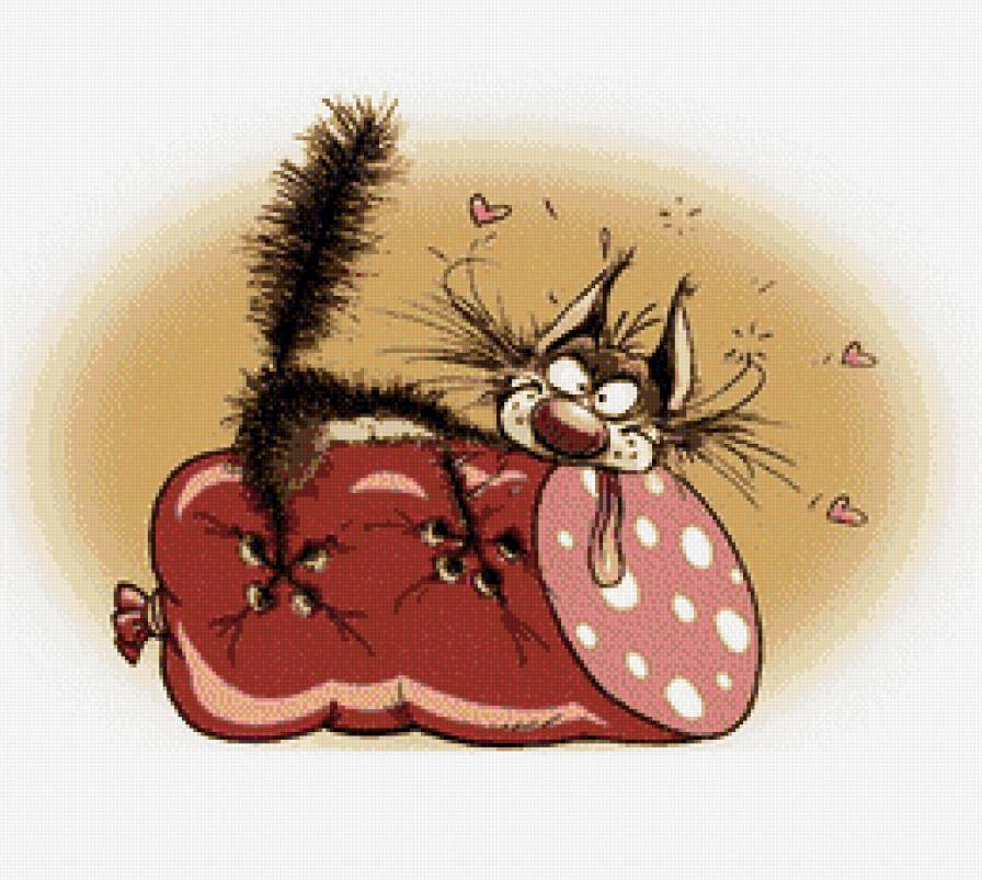 Кот на колбасе - приколы, животные, кот - предпросмотр