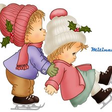 Схема вышивки «Катание на коньках»