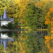 Схема вышивки «Церковь у пруда»