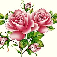 Схема вышивки «Розы»