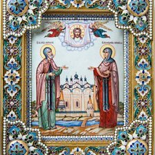 Схема вышивки «Петр и февронья»