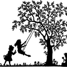 Схема вышивки «качели»